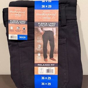 Weatherproof Vintage Black Fleece Lined Cargo Pants